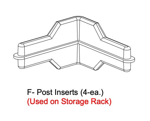 Whalen Post Insert Corner Connector for Costco Industrial Shelving Rack Storage 4x