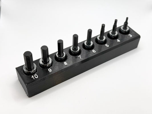 Metric Allen Hex 3/8 Icon Socket Bit Holder - Magnetic Base for Toolboxes